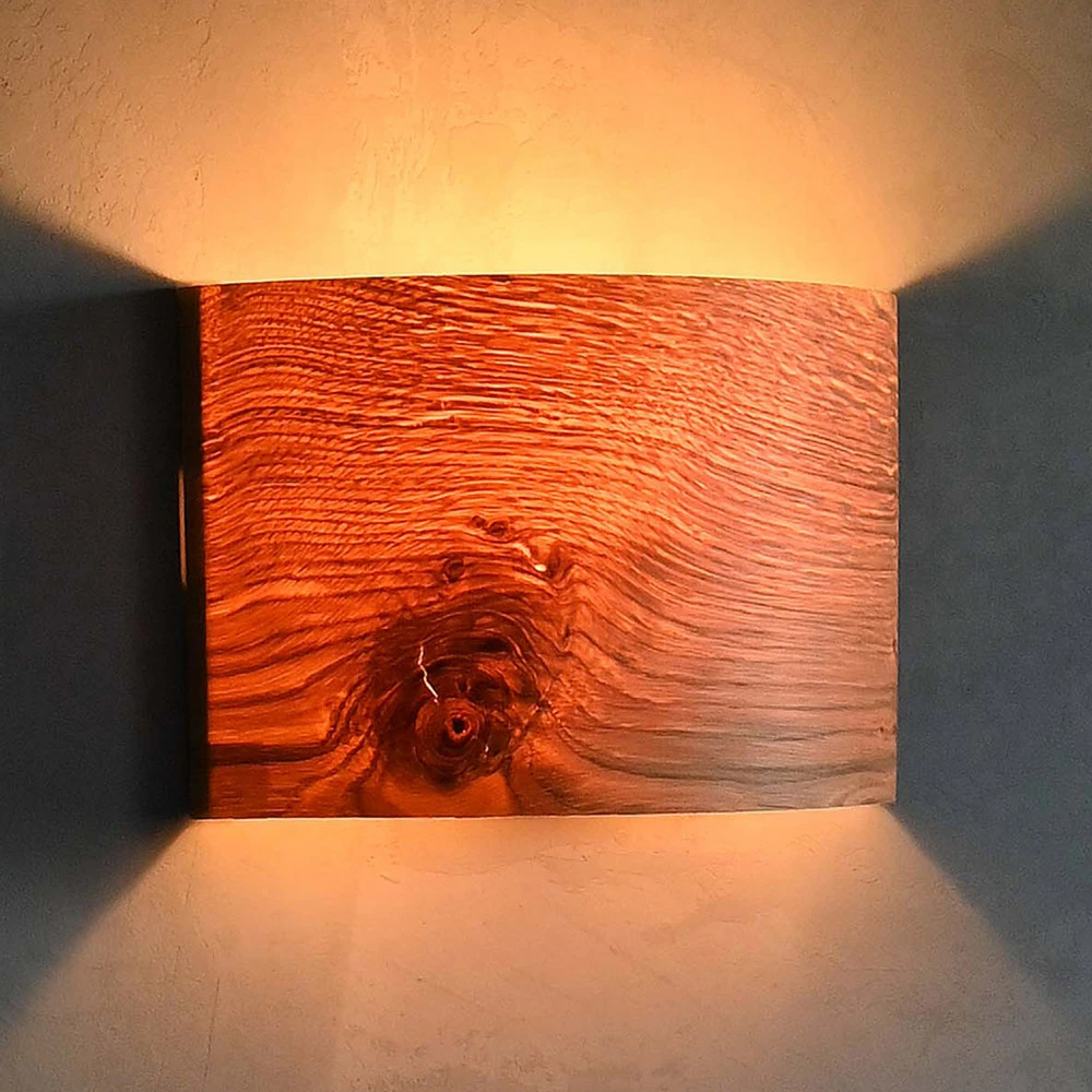 Certifié CE LeuchtNatur Cortex applique murale chêne
