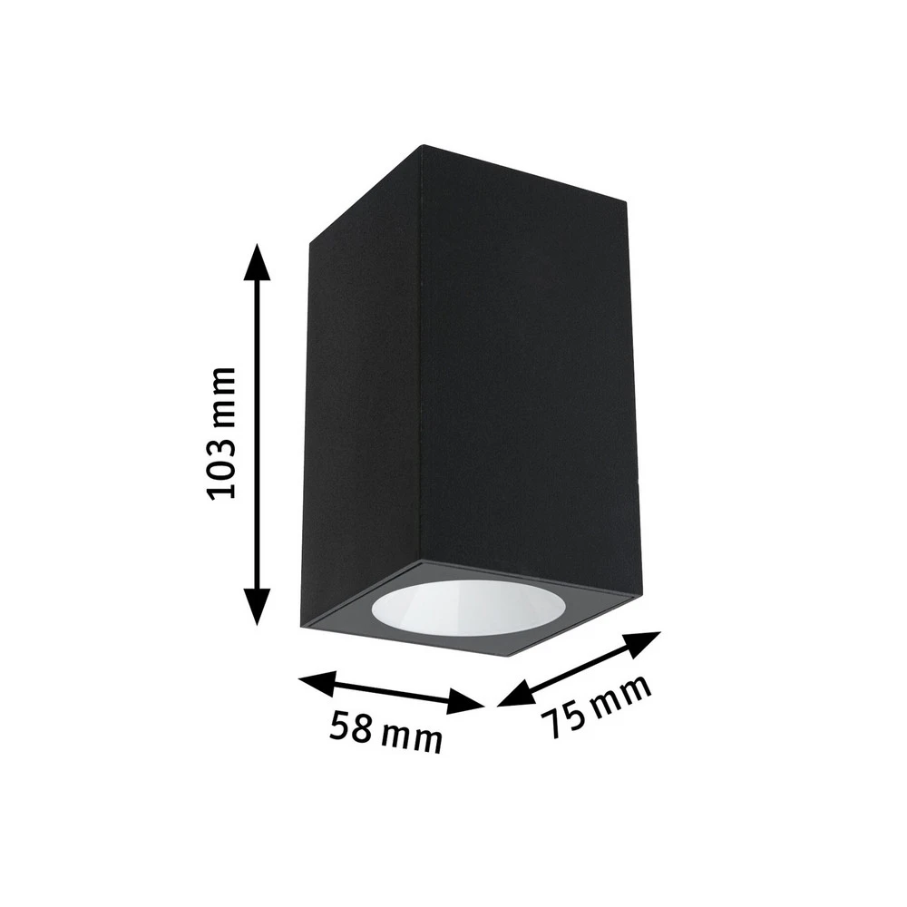 Certifié CE Paulmann Flame applique d’extérieur LED, noire