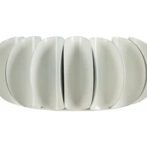 Certifié CE TIAGO - Applique demi cylindrique métal blanc d'ivoire