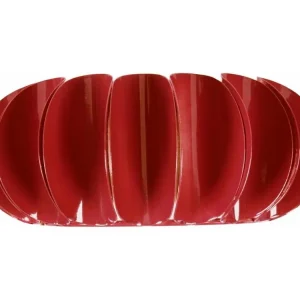 Certifié CE TIAGO - Applique demi cylindrique métal rouge
