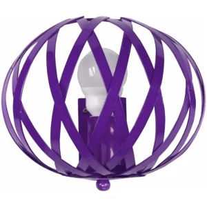 CITROUILLE - Applique demi bol métal violet pour éclairage de lecture