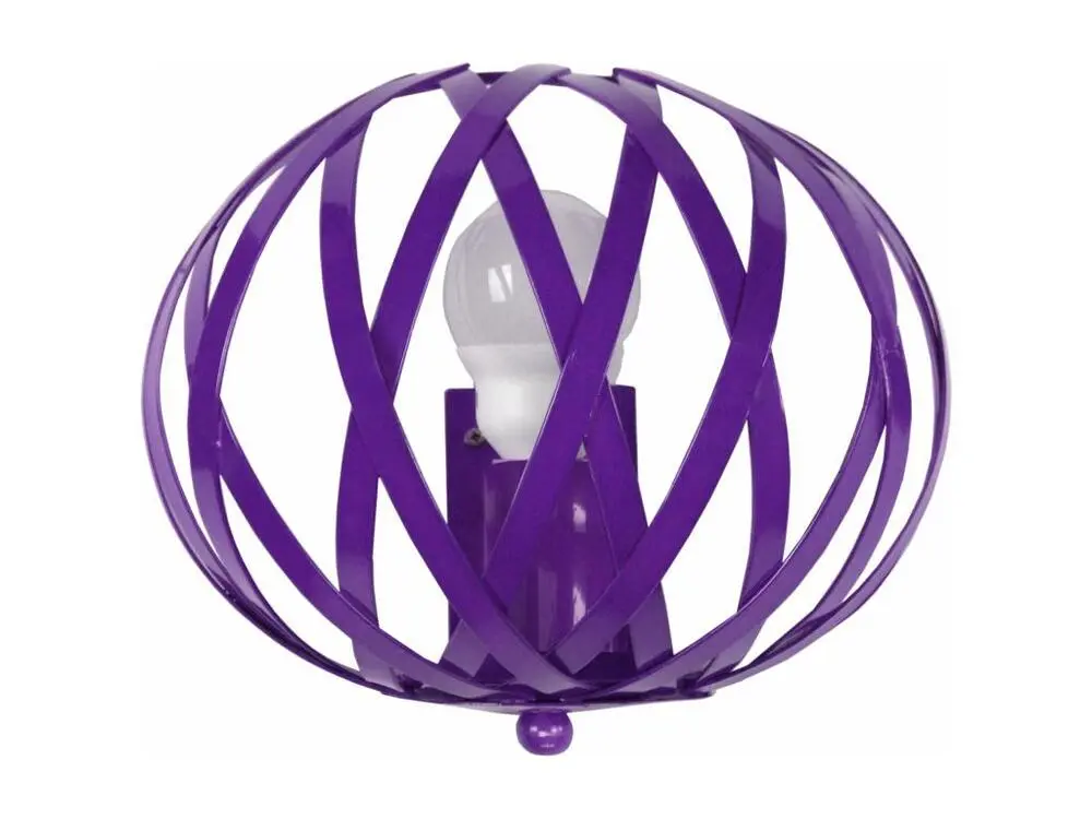CITROUILLE - Applique demi bol métal violet pour éclairage de lecture