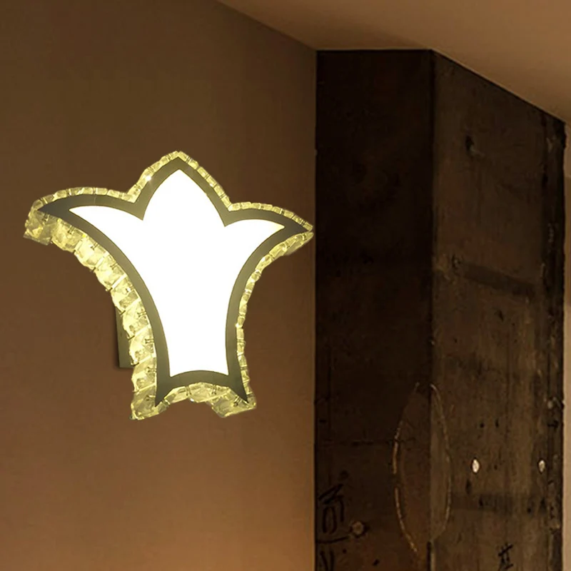 Couronne applique murale moderniste manifeste K9 cristal LED blanc luminaire mural en blanc/chaud/lumière 2 couleurs