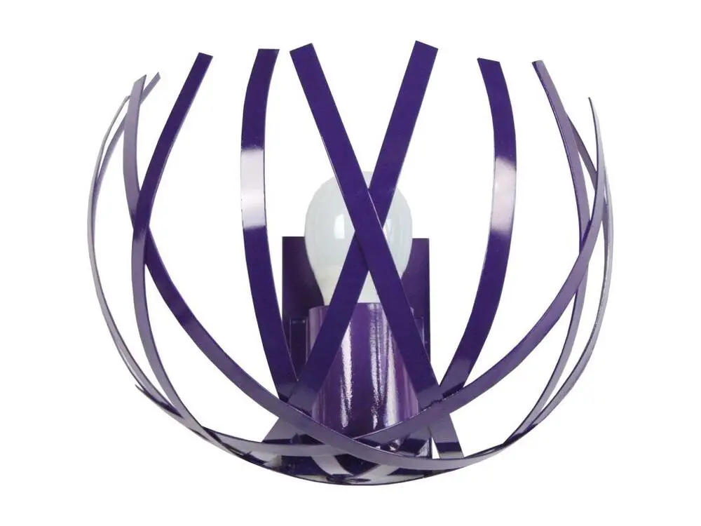 CRAB - Applique demi bol métal violet en laiton brossé