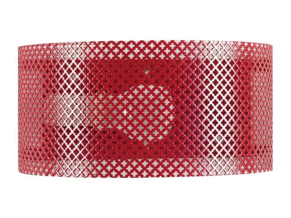 CYLINDRE LACY - Applique demi cylindrique métal rouge pour éclairage de lecture