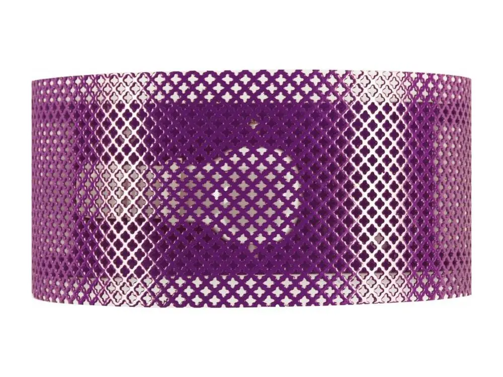 CYLINDRE LACY - Applique demi cylindrique métal violet pour miroir de salle de bain