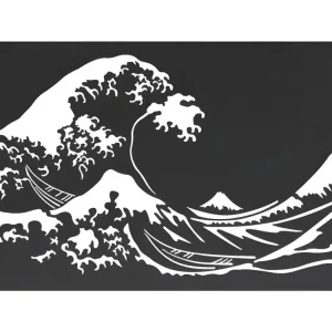 Décoration murale métal LA VAGUE Beaux Arts pour éclairage de lecture