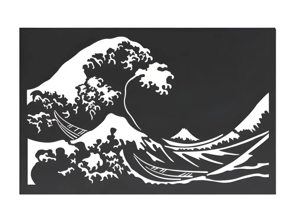 Décoration murale métal LA VAGUE Beaux Arts pour éclairage de lecture