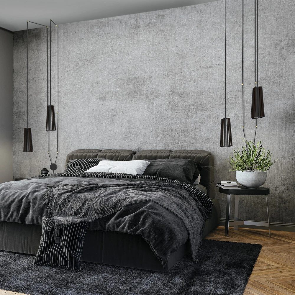 Design Contemporain Applique Dover avec prise, noire, à deux lampes