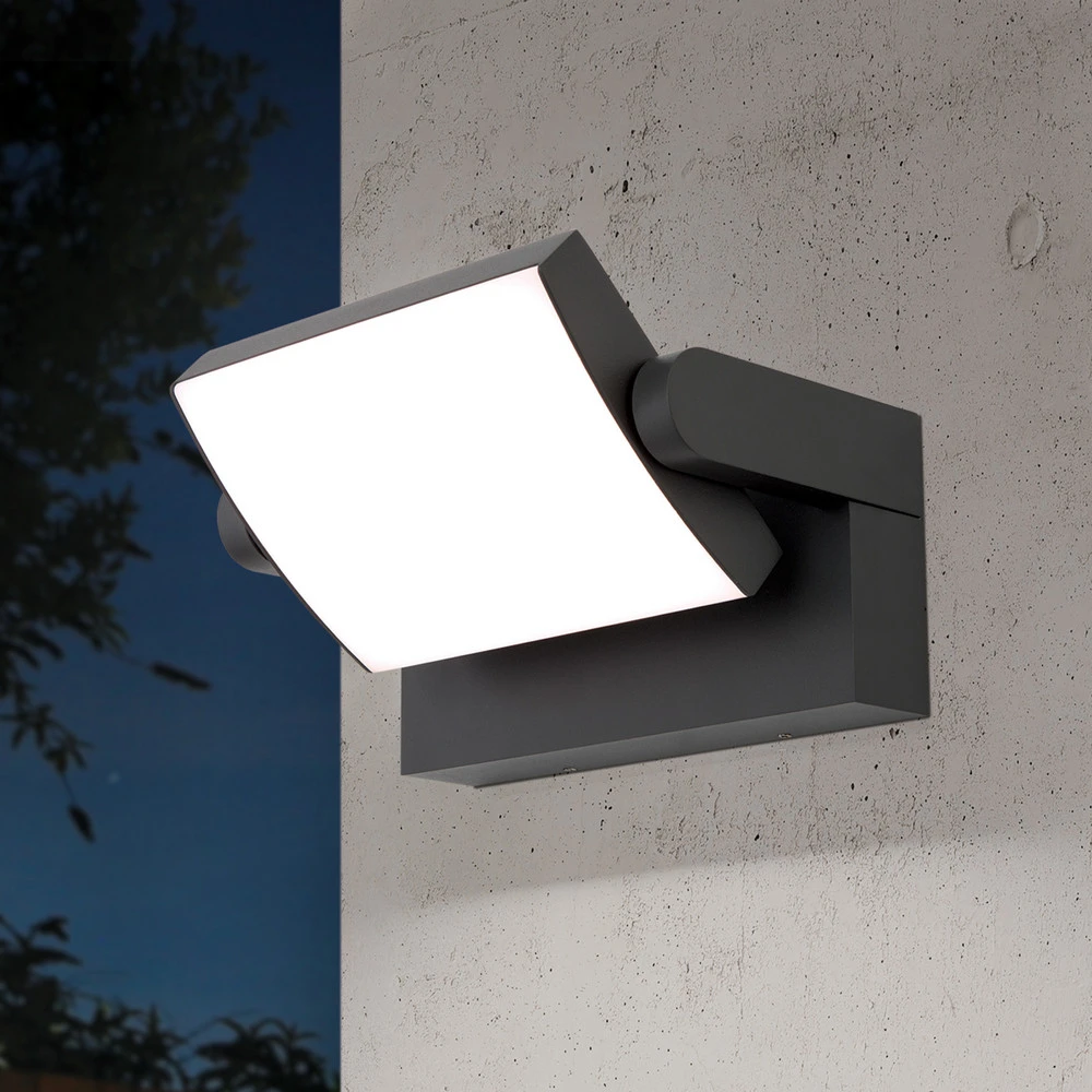 Design Contemporain Applique extérieur LED Ginger, IP54, anthracite