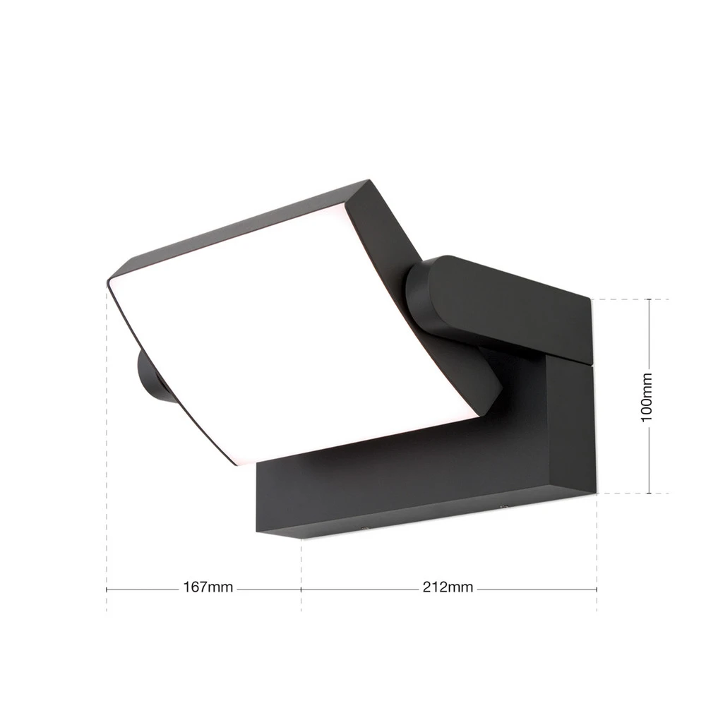 Design Contemporain Applique extérieur LED Ginger, IP54, anthracite