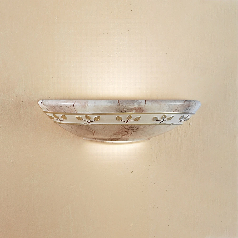Design Contemporain Applique FOGLIE MARMO MARRON