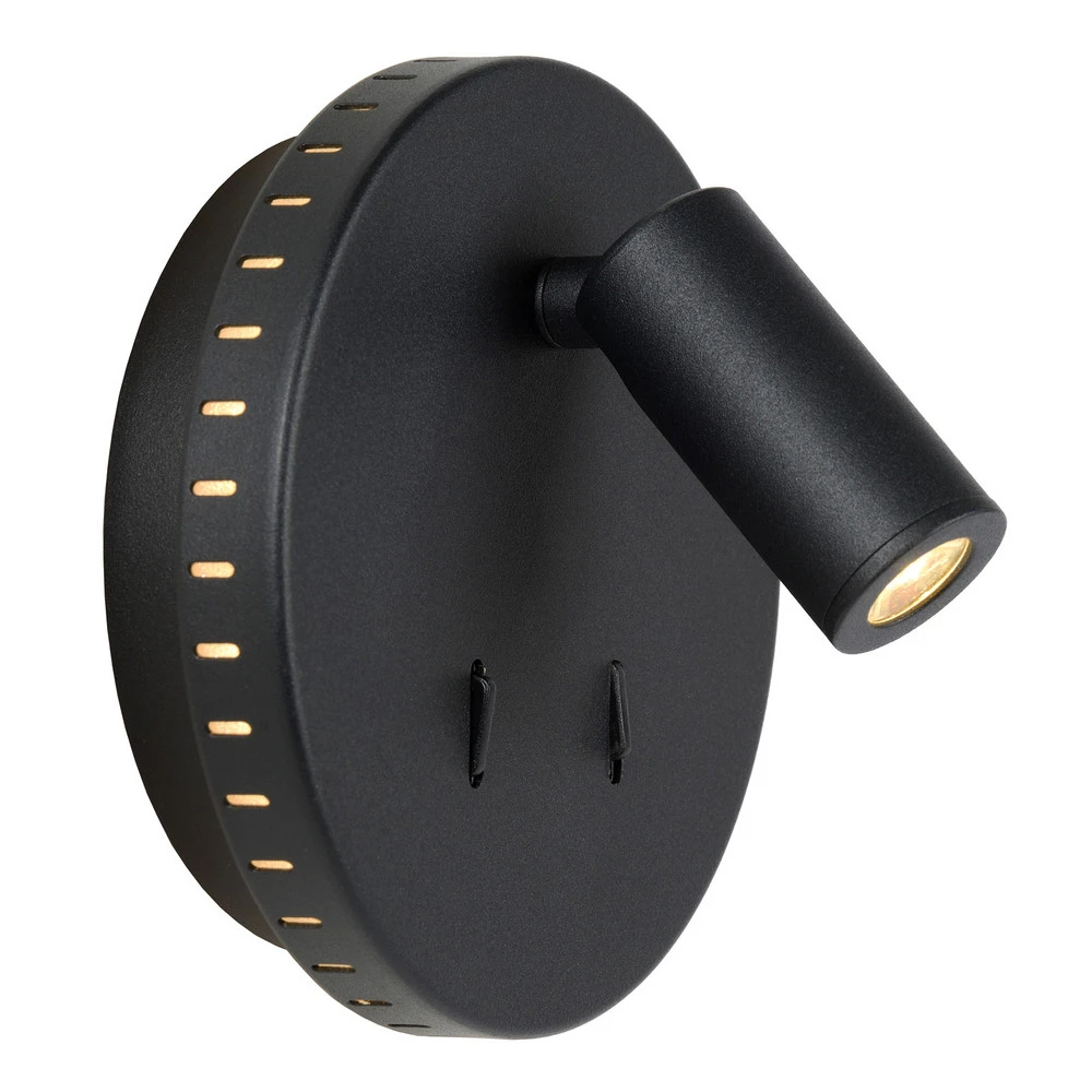 Design Contemporain Applique LED Bentjer 2 sources lumineuses noire