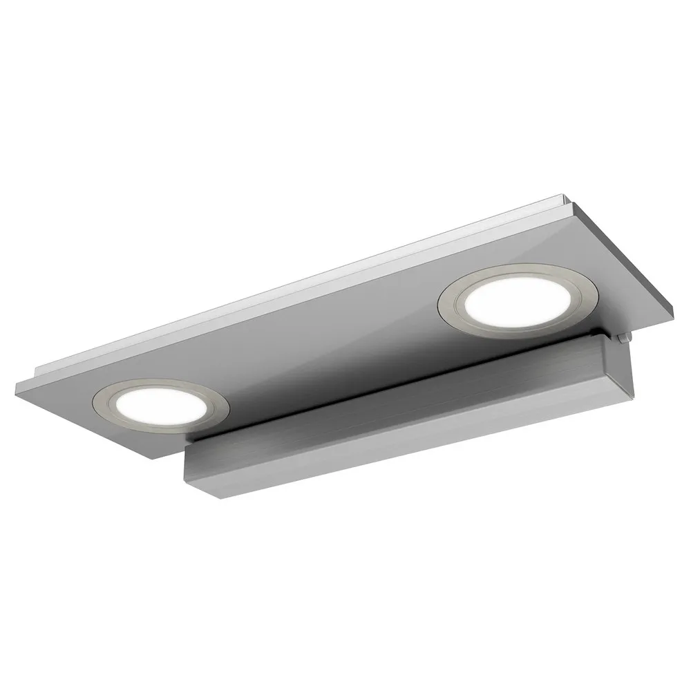 Design Contemporain Applique LED à 2 lampes Pano, métallique