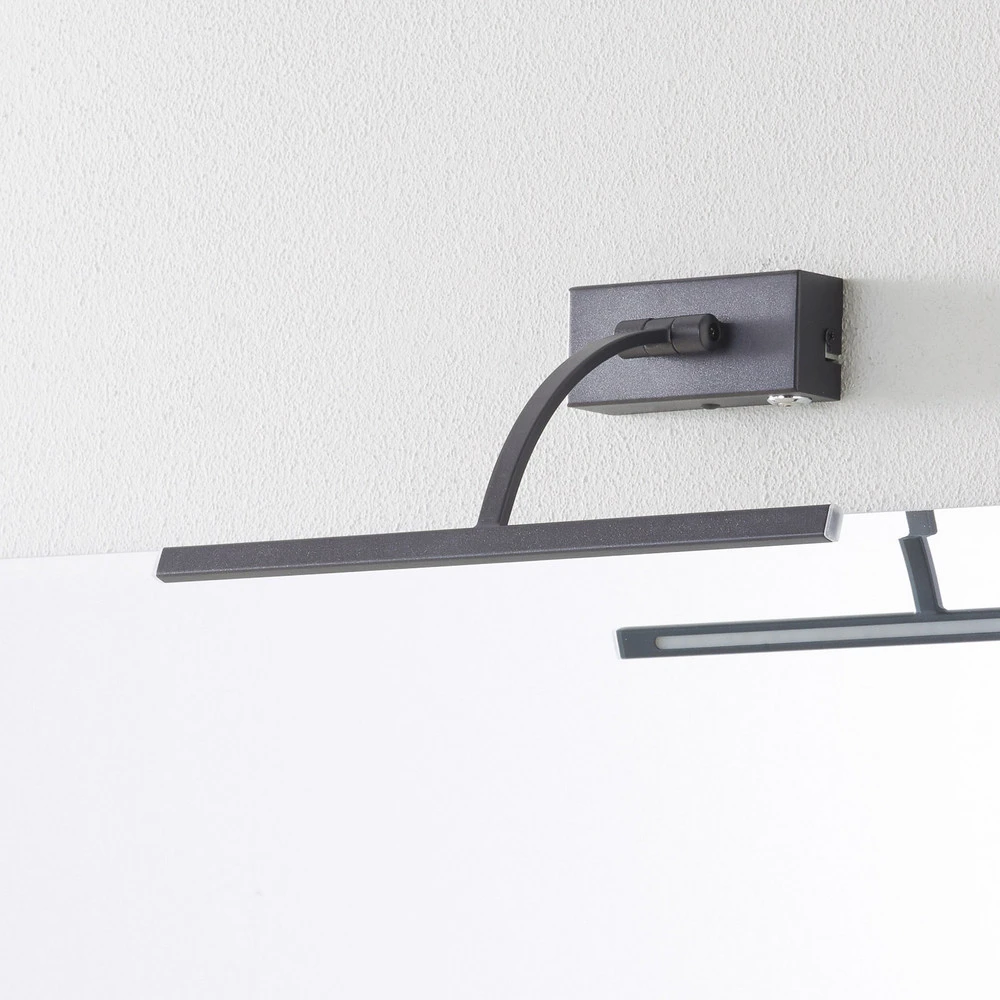Design Contemporain Applique LED Matisse, largeur 34 cm, noire