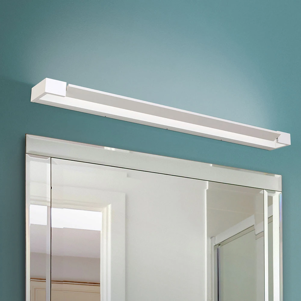 Design Contemporain Applique miroir LED Marilyn blanc inclinable 90 cm