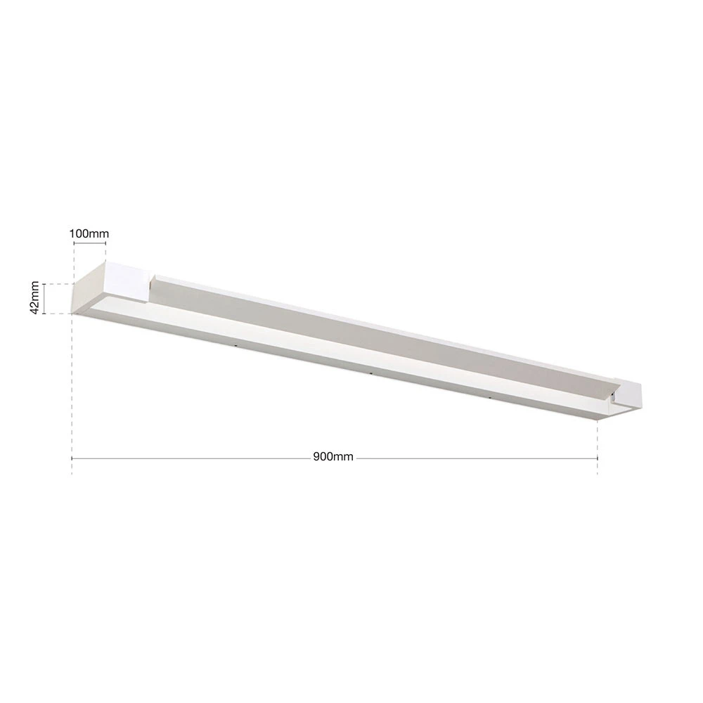 Design Contemporain Applique miroir LED Marilyn blanc inclinable 90 cm
