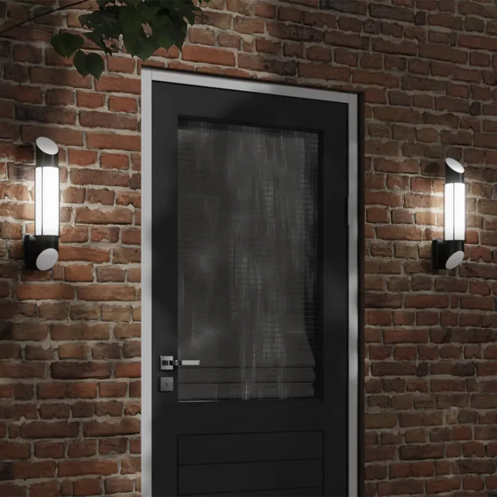 Design Contemporain Applique murale d'extérieur noir acier inoxydable
