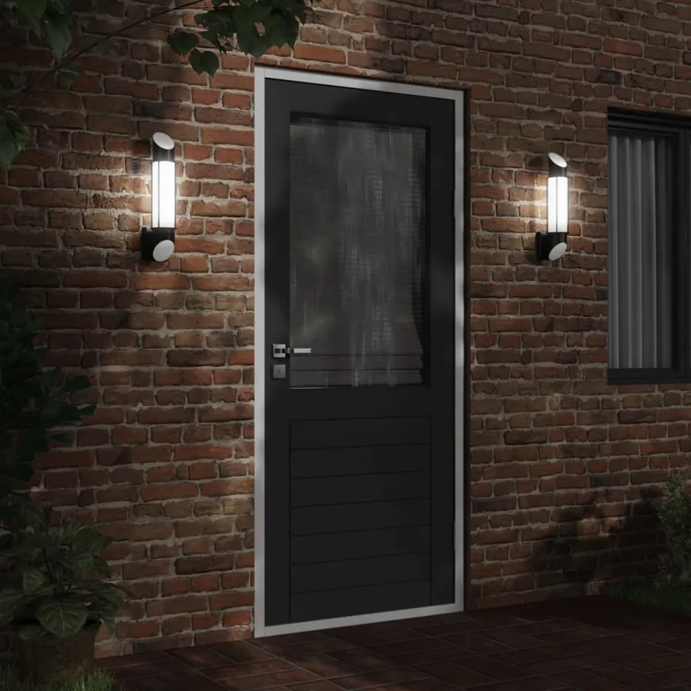 Design Contemporain Applique murale d'extérieur noir acier inoxydable