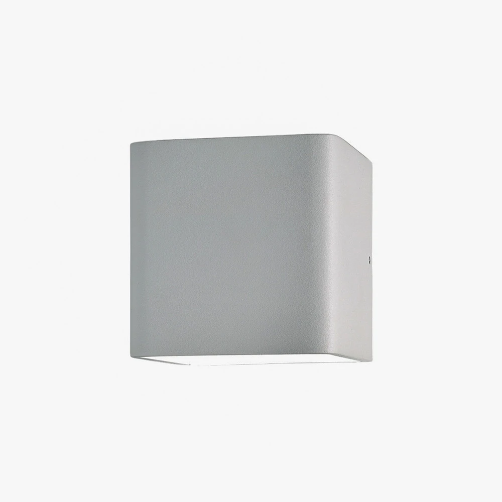 Design Contemporain Applique murale LED Egger Gino, blanc, 3.000 K, 10x10 cm, intensité