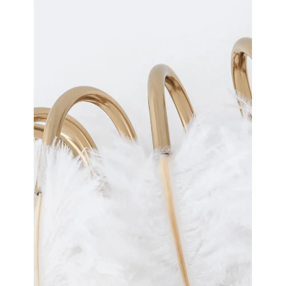 Design Contemporain Applique Murale Plume Blanche | Douceur Céleste