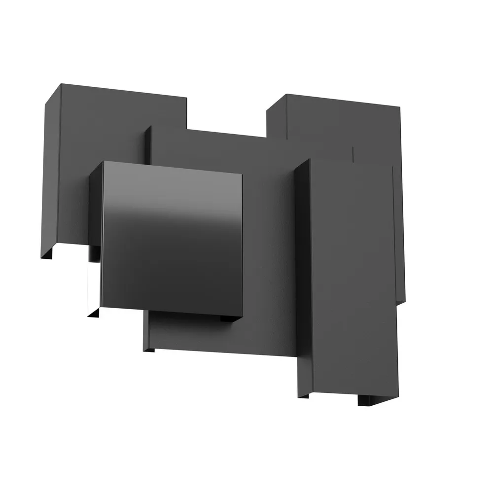 Design Contemporain Applique murale Wall, noir, 5 x G9, acier