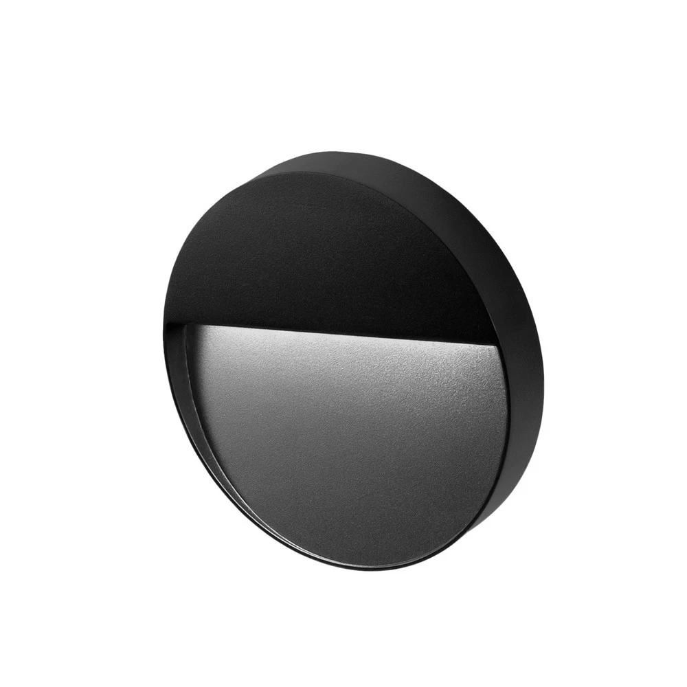 Design Contemporain Egger Applique d'extérieur LED Vigo XL noir Ø 20 cm Alu 3.000 K