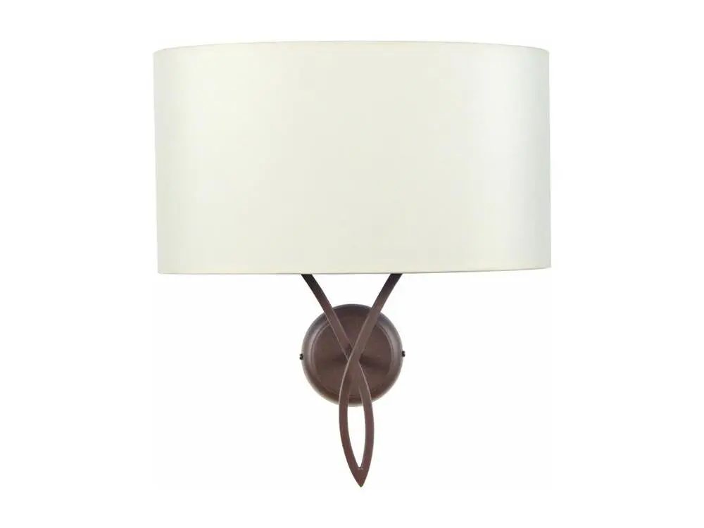 Design Contemporain ELÉGANCE - Applique armé métal marron et écru