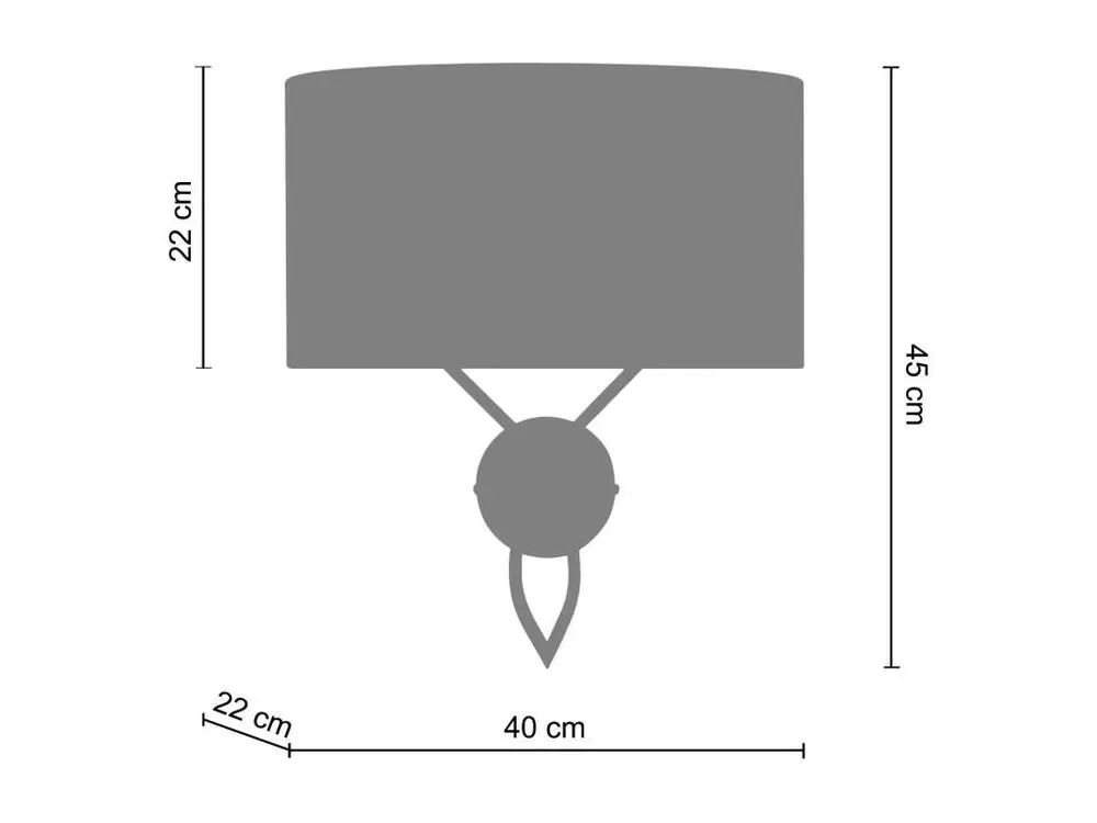 Design Contemporain ELÉGANCE - Applique armé métal marron et écru