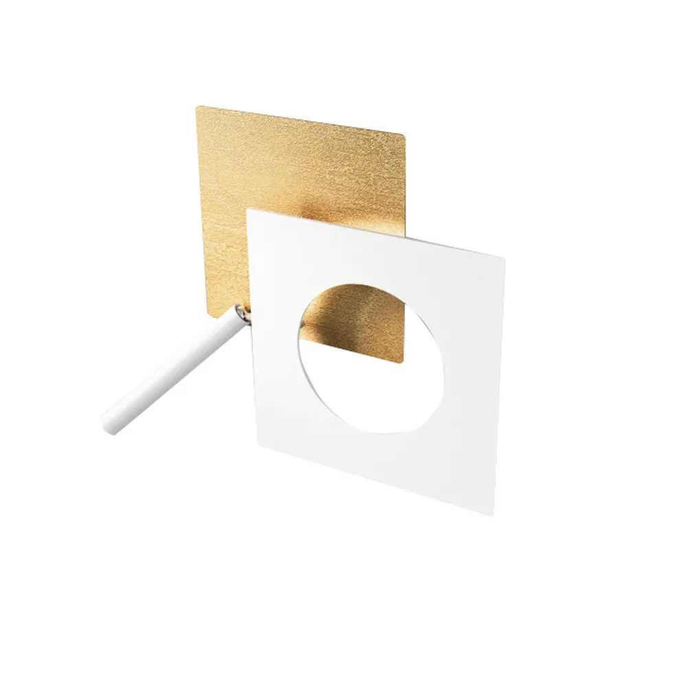 Design Contemporain ICONE Applique murale LED Petra 21.L, or, blanc