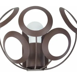Design Contemporain JUPITER - Applique demi bol métal marron