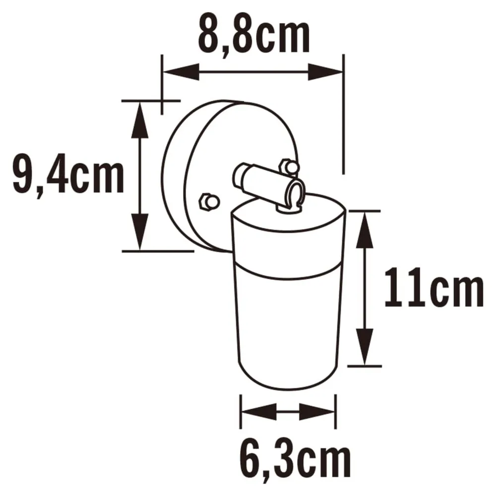 Design Contemporain KONSTSMIDE Applique murale Modena réglable 1x7 W Acier inoxydable