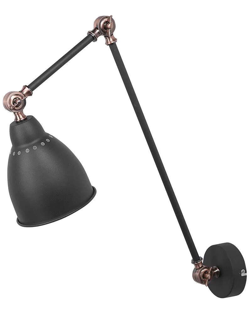 Design Contemporain Lampe murale gris graphite et cuivré MISSISSIPPI L