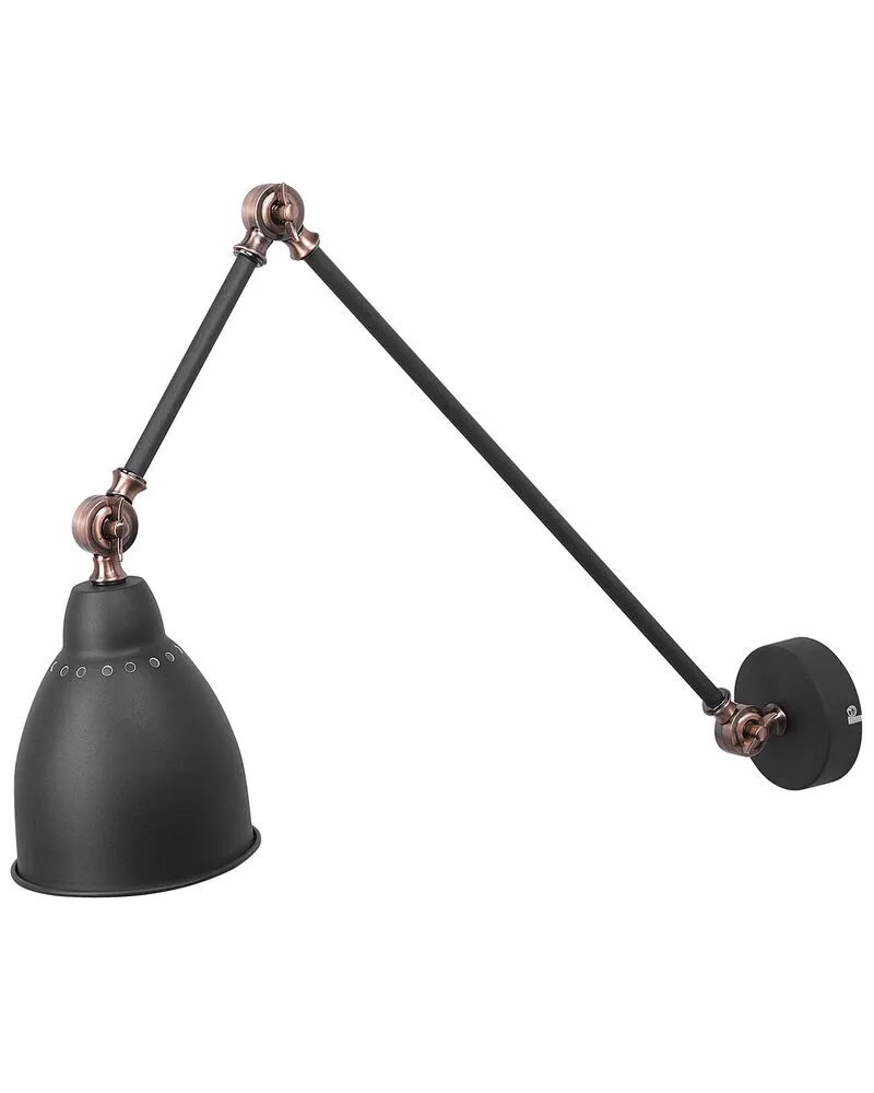 Design Contemporain Lampe murale gris graphite et cuivré MISSISSIPPI L
