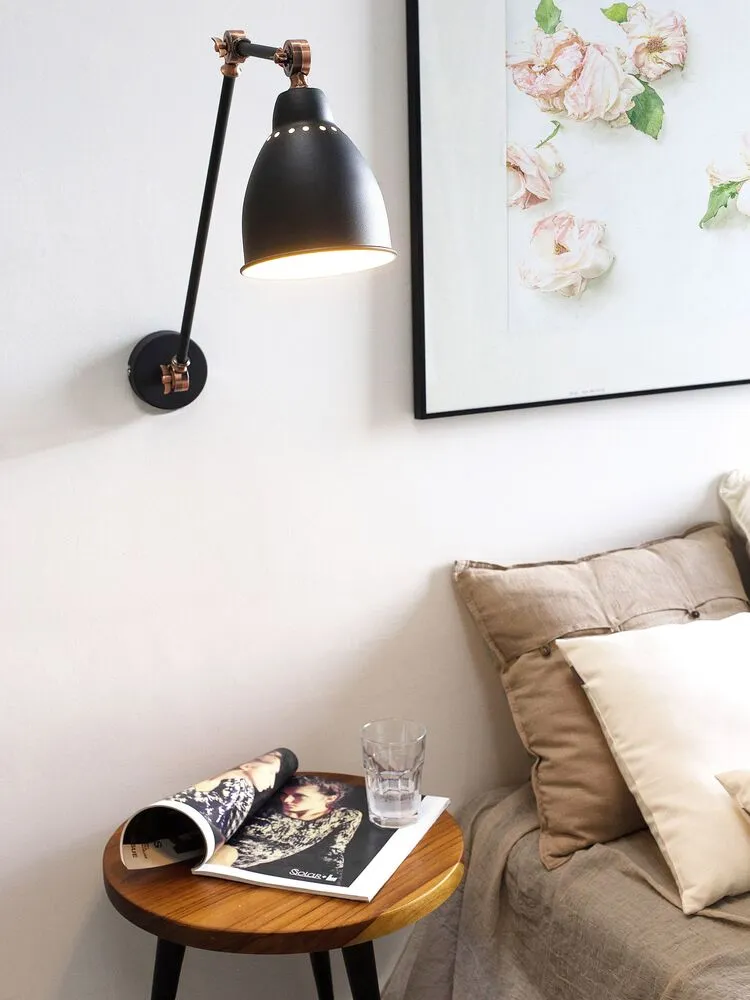 Design Contemporain Lampe murale gris graphite et cuivré MISSISSIPPI L
