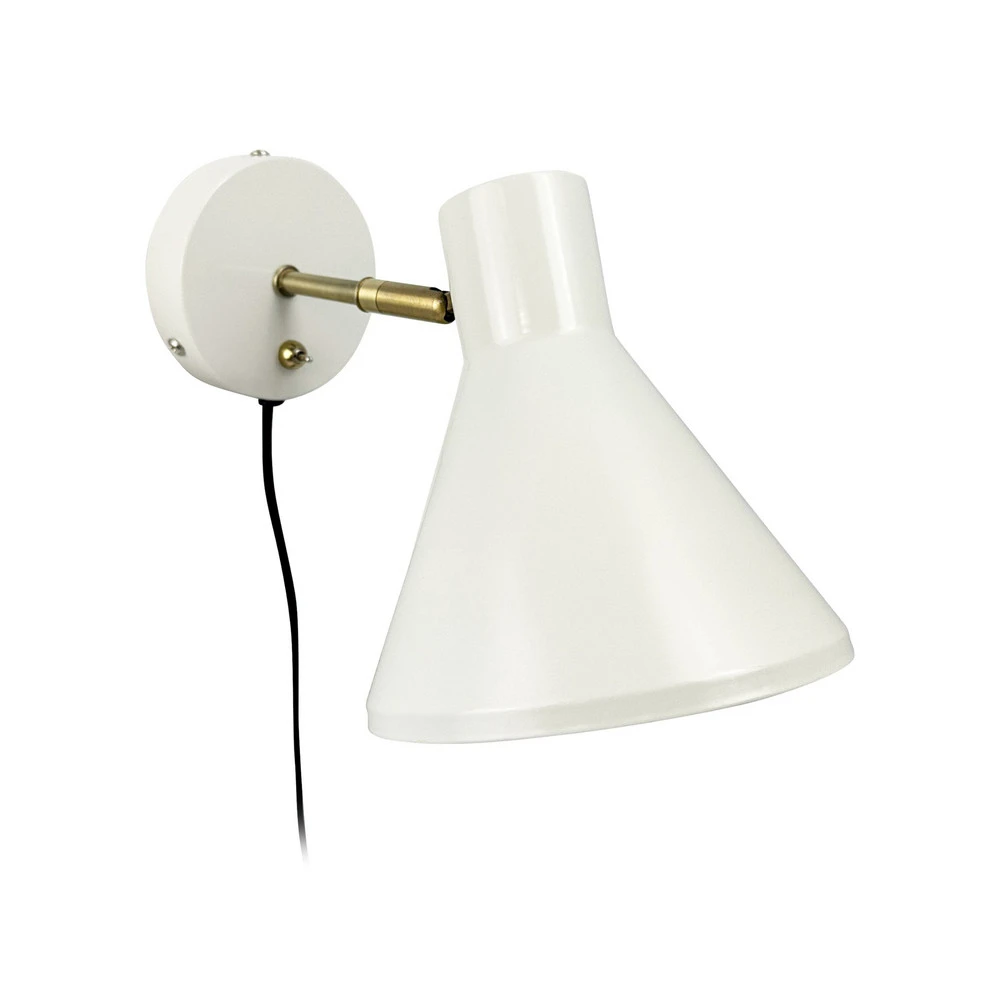 Dyberg Larsen applique murale Sleep, blanc mastic, Ø 15 cm, acier Dimensions : 15 x 30 cm