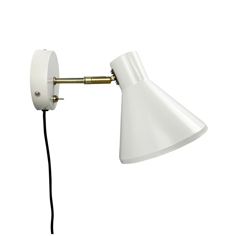 Dyberg Larsen applique murale Sleep, blanc mastic, Ø 15 cm, acier Dimensions : 15 x 30 cm