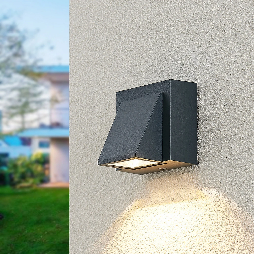 ELC Taloma applique d'extérieur LED, 1l anthracite avec fixation invisible