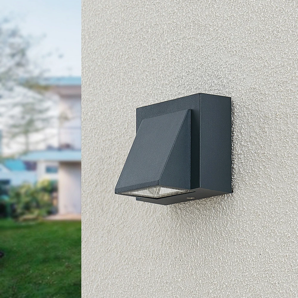 ELC Taloma applique d'extérieur LED, 1l anthracite avec fixation invisible