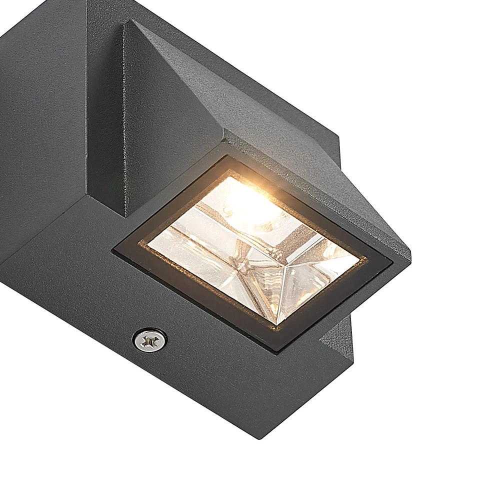 ELC Taloma applique d'extérieur LED, 1l anthracite avec fixation invisible