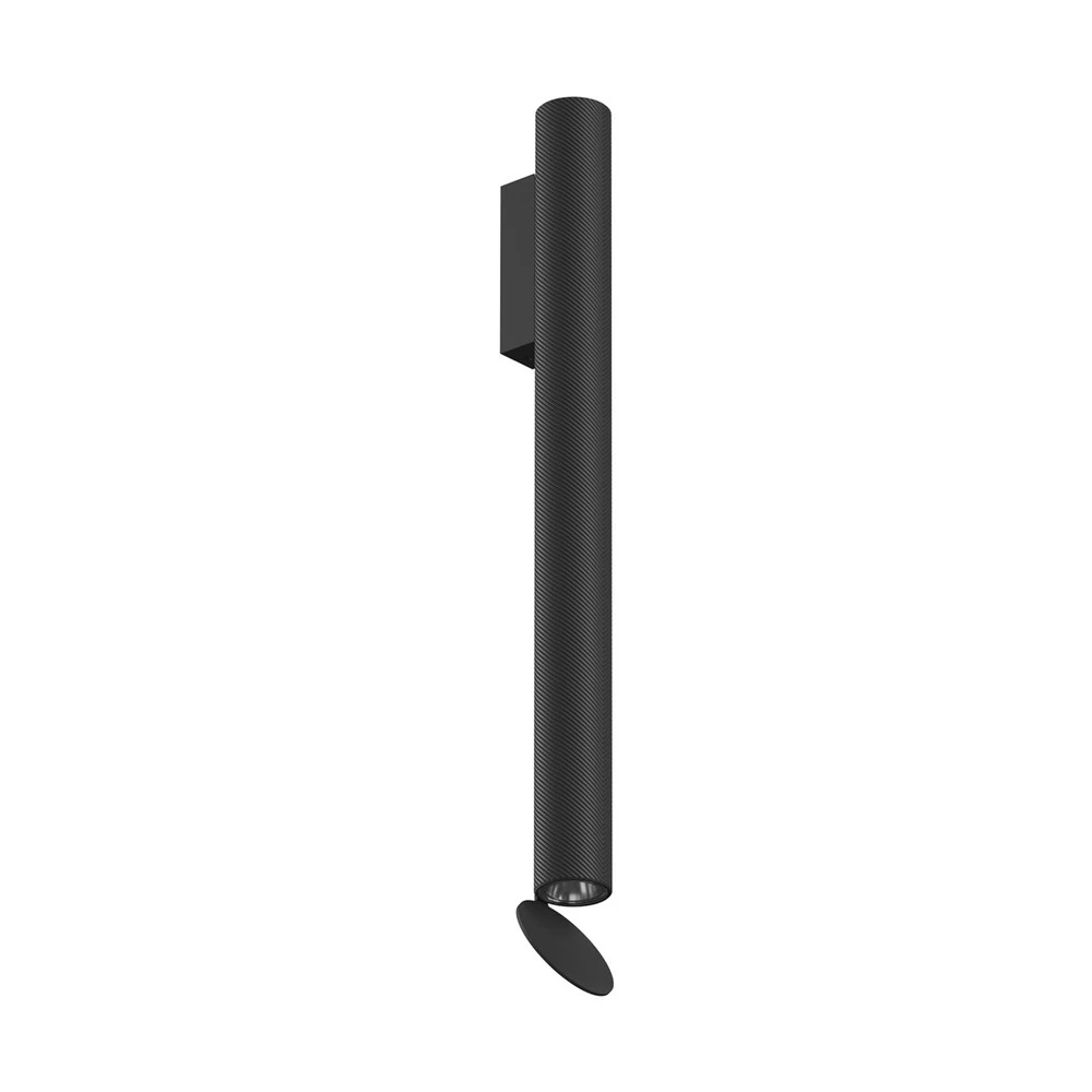 FLOS Flauta Spiga 2 applique d'extérieur, 2.700K noir pour couloir et escalier