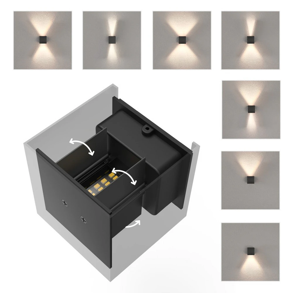 Hama applique LED WLAN, appli, CCT, noire avec interrupteur intégré