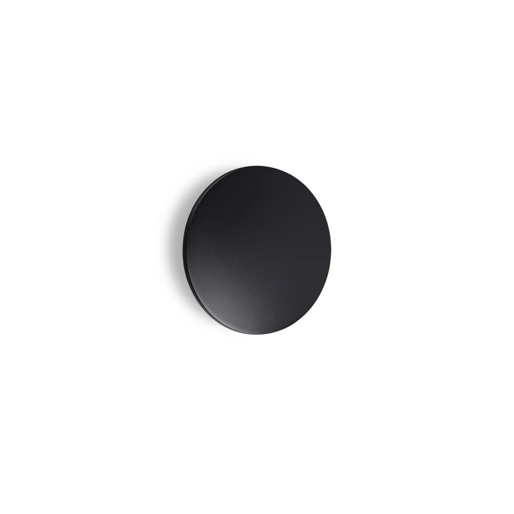 Ideal Lux applique d'extérieur LED Punto noir Ø 24 cm, métal pour salle de bain IP44