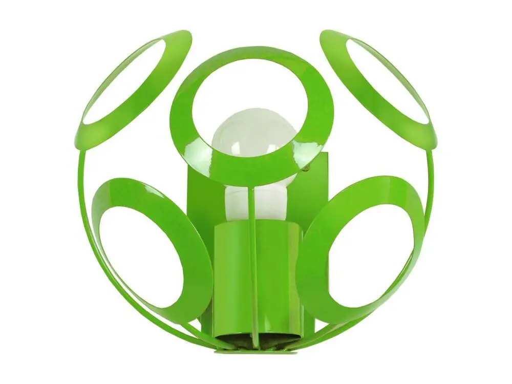JUPITER - Applique demi bol métal vert pour salle de bain IP44