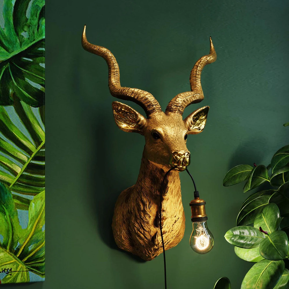 KARE Animal Goat applique avec prise, dorée avec bras réglable