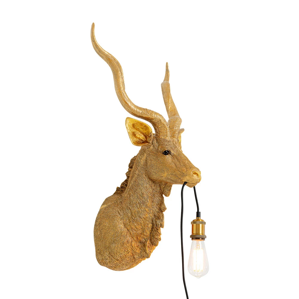 KARE Animal Goat applique avec prise, dorée avec bras réglable