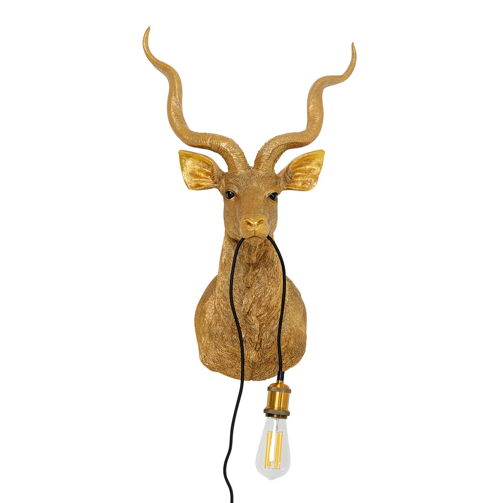KARE Animal Goat applique avec prise, dorée avec bras réglable
