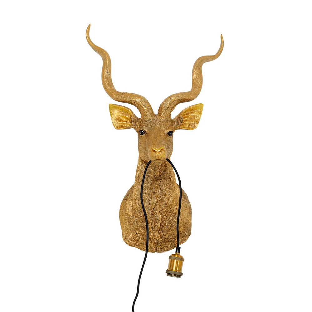 KARE Animal Goat applique avec prise, dorée avec bras réglable