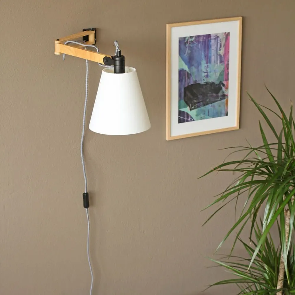 Lampe Murale Bois Champêtre | Eira Dimensions : 15 x 30 cm