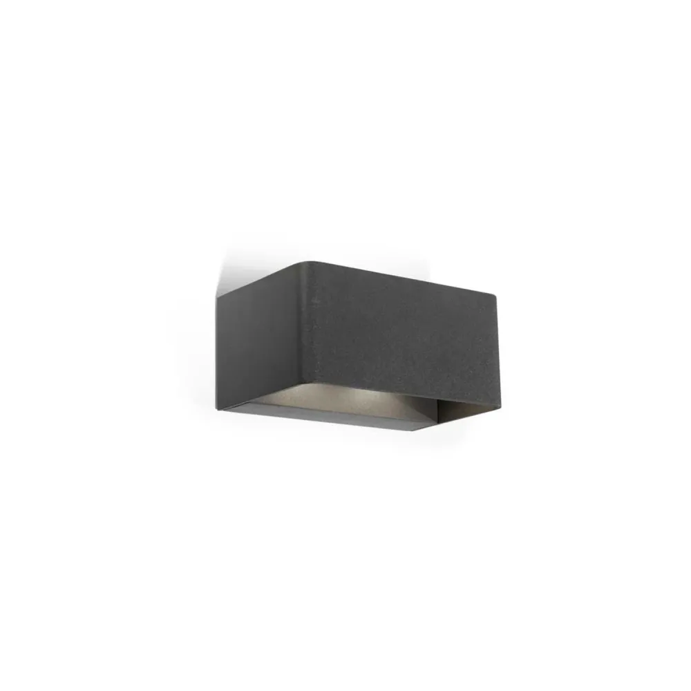 Lampe murale Wilson LED 18W IP65 de LEDS-C4 référence 05-9684-14-CL avec interrupteur intégré